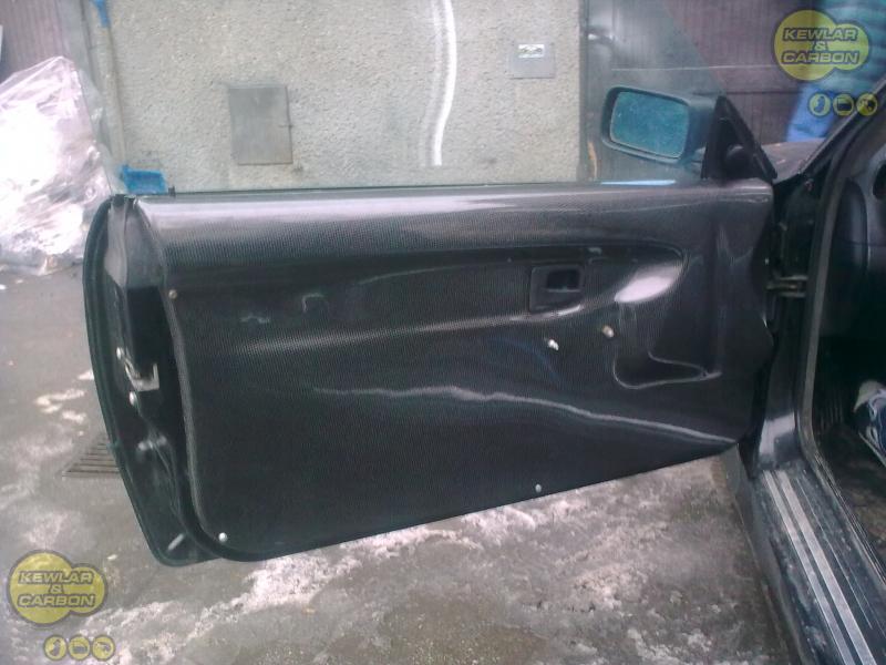 Tapicerka drzwi carbon BMW E36