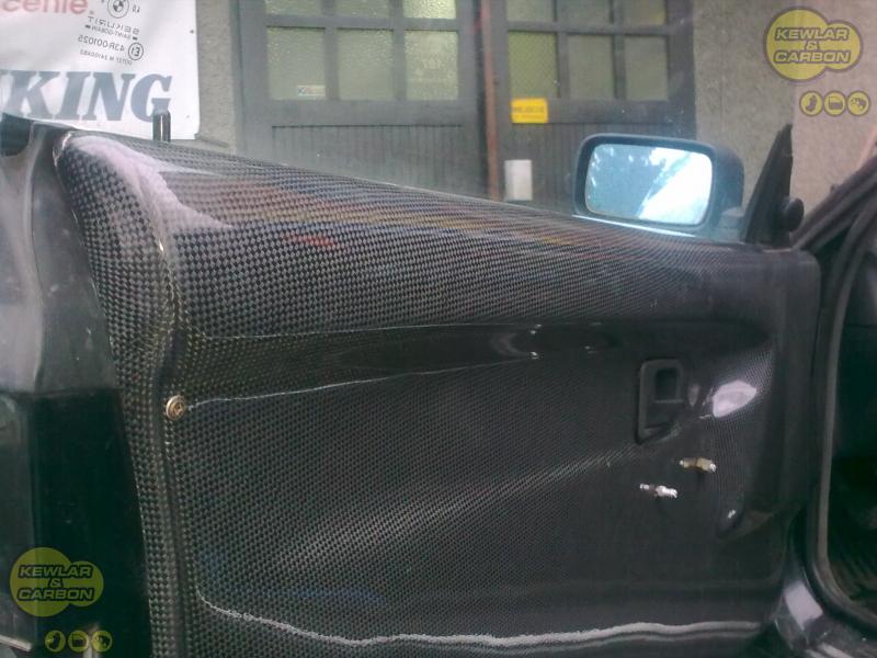 Tapicerka drzwi carbon BMW E36
